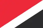 Flag of Sealand (diagonal tricolour)