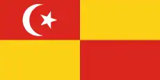 Flag and coat of arms of Selangor in Malaysia is not a true canton, although the standard of the Sultan of Selangor, which derives from it, retains the upper left hoist as a distinct canton.