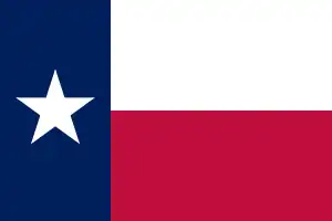 Flag of Texas (white 5-pointed star)