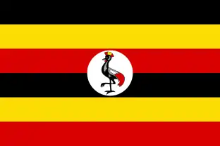 Flag of Uganda (Grey crowned crane)