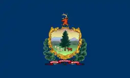 Flag of Vermont, featuring the New England pine tree