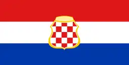 Flag of the Republic of Herzeg-Bosnia, a country that got independence from B&H where it merged later and was partially recognised only by Croatia.  (supported by Bosnian Croats)