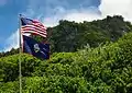 Flag pole at the Guam National Wildlife Refuge unit at Ritidian Point