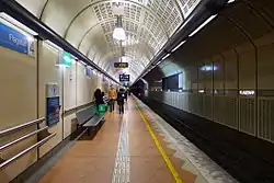 Platform 4 at Flagstaff facing towards southern cross