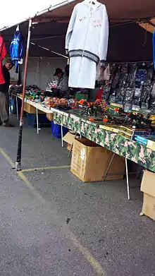 Flea market vendor