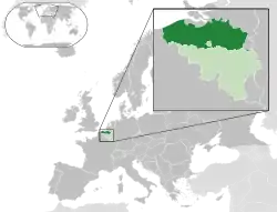 Location of Flemish Region