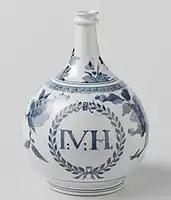 Bottle with Western monogram, 1690–1710