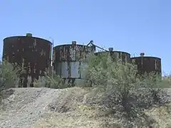 Adamsville ghost Town Water Tanks.