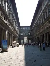 Uffizi colonnade and loggia