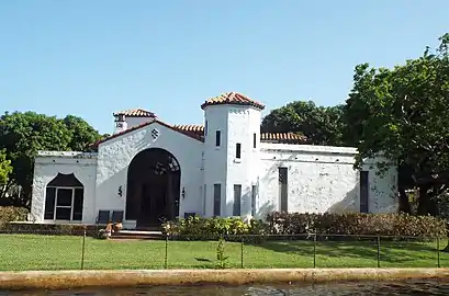 The Benjamin "Bugsy" Siegel House in Fort Lauderdale, Florida along the riverside of New River. This was the residence of the infamous mobster known as Bugsy Seigel.