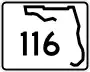 State Road 116 marker