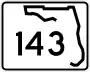 State Road 143 marker