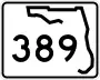 State Road 389 marker