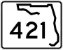 State Road 421 and County Road 421 marker