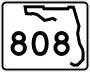 State Road 808 and County Road 808 marker