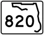 State Road 820 marker