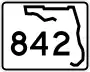 State Road 842 and County Road 842 marker