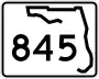 State Road 845 marker