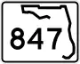 State Road 847 marker