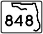 State Road 848 and County Road 848 marker