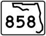 State Road 858 marker