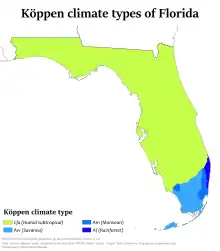 Image 32Köppen climate classification map of Florida. (from Geography of Florida)