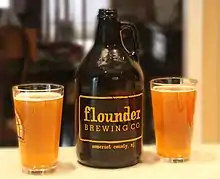 Image 12A growler of beer from Flounder Brewing, a nanobrewery in New Jersey, US (from Craft beer)