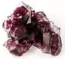 Light to dark burgundy color fluorite