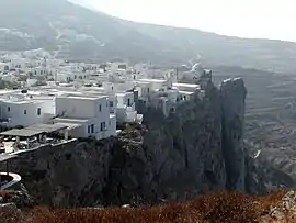 Cliffs at Chora on Folegandros