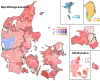 Largest party within each nomination district and constituency.