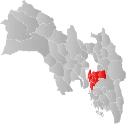 Map of Follo with municipalities