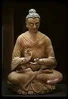 Seated Buddha, Fondukistan monastery. National Museum of Afghanistan.