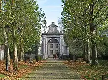 Image 12Alleé of London plane trees (Platanus × acerifolia) in garden (from Tree)