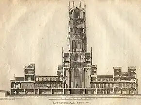 Cross Section, Fonthill Abbey