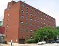 Forbes Craig Apartments of University of Pittsburgh, at the corner of Forbes Avenue and S. Craig Street.