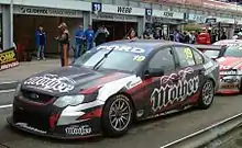 The Ford FG Falcon of Jonathon Webb at the 2011 Clipsal 500 Adelaide.