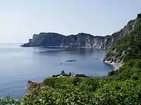 Cap Gaspé taken from Cap Bon-Ami, on the north side of the Forillon peninsula