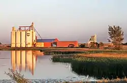 Former sugar beet processing factory, converted into a grain elevator when acquired by Parrish & Heimbecker