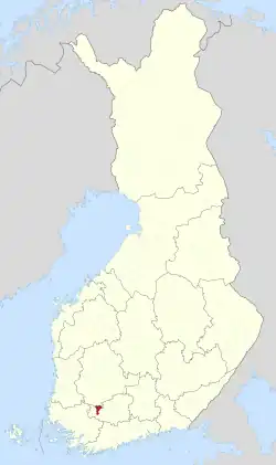 Location of Forssa in Finland