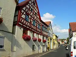 Main street of Forst, looking towards church