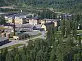 Aerial view of the barracks area