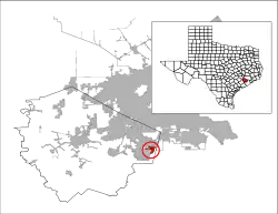 Location of Arcola, Texas