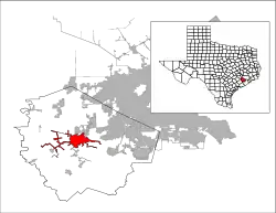 Location of Rosenberg, Texas