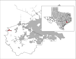 Location of Simonton, Texas