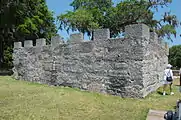 Fort Frederica on riverfront