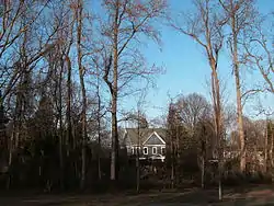 Houses along Fort Hunt Rd., seen from Fort Hunt Park