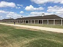 Enlisted Men's Barracks 1 and 2, taking up the central third of the picture