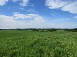 The view from Fort Juelson overlooking the township to the south.