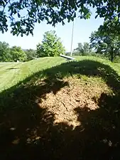 The last earthworks for Fort Lincoln at Fort Lincoln Cemetery, Brentwood, Maryland.