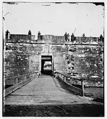 Entrance to fort, Sally port, Civil War era